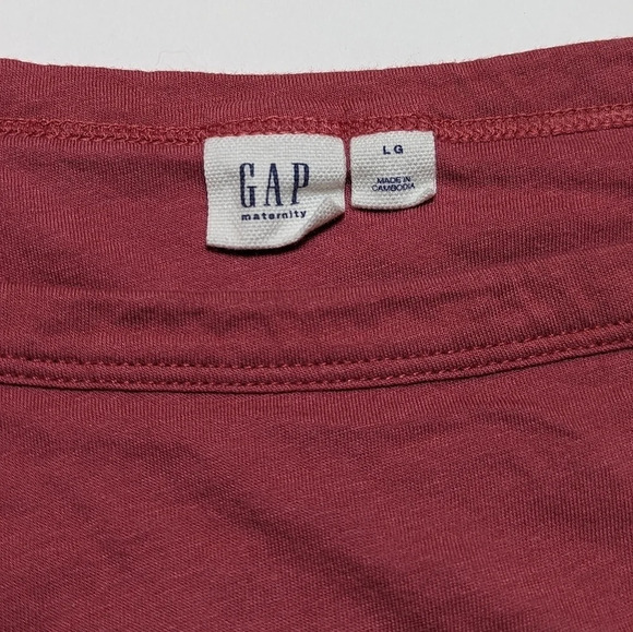 GAP Maternity Dark Dusty  Rose Dress Rouched Sides Woman's Large - Picture 3 of 6